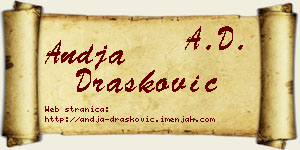 Anđa Drašković vizit kartica